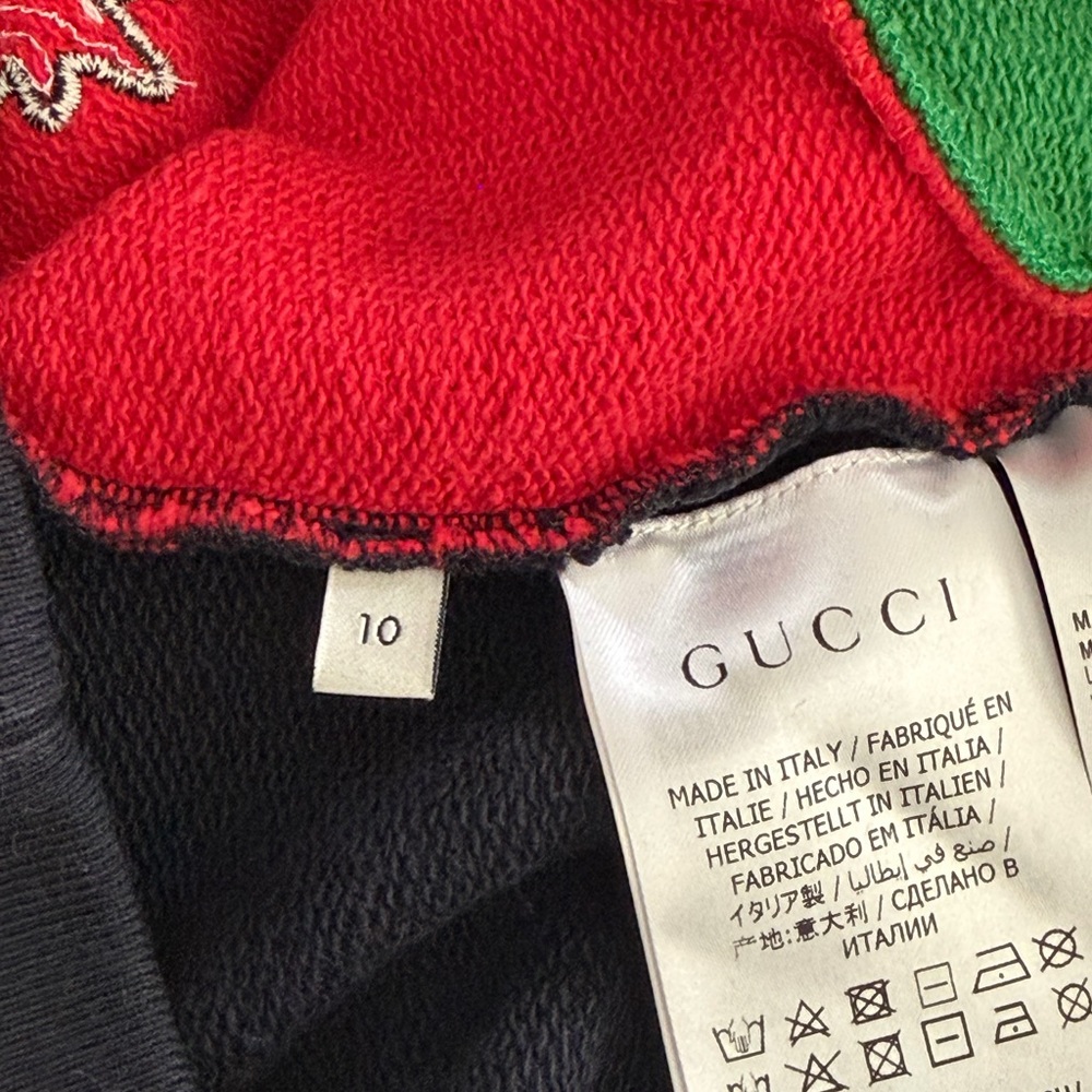 New Gucci Kids Black and Multicolor Graphic Sweatshirt sequin space sz 10 - Picture 7 of 11